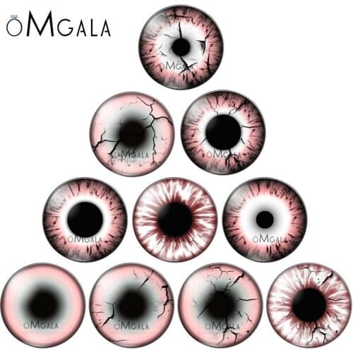 In Pairs Dragon Animal Eye Dolls Toy Eyeball Mixed 10pcs 8mm-30mm Round photo glass cabochon demo flat back Making findings
