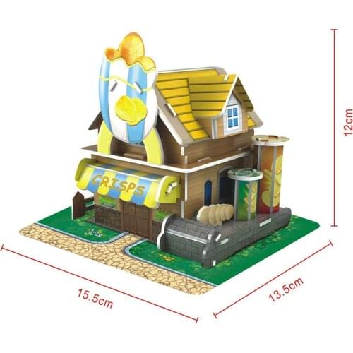 New Cubic Fun 3D Puzzle Landscape 3D World Style Assembly House Handmade Paper Puzzle 3D Model Learning Education Puzzle Toy