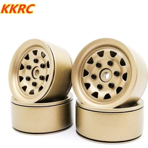 4PCS 1.9" Metal Beadlock Wheel Rim for 1/10 RC Rock Crawler Traxxas TRX-4 D90 D110 Defender Axial SCX10 90046 90047