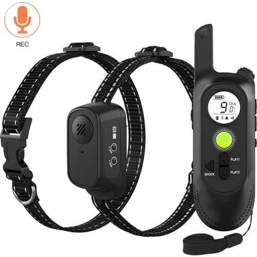 Dog Training Collar Rechargeable Waterproof Dog Shock Absorbing Collar 1000 M Remote Control adjustable Electric dog collar set