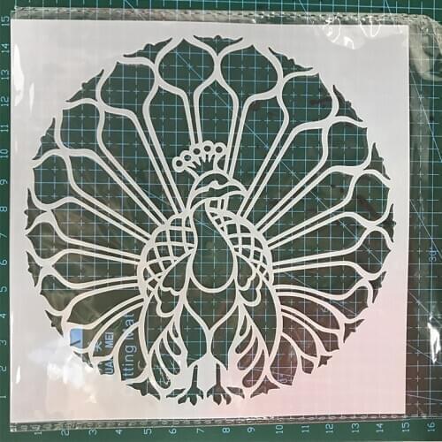 Peacock Opening Pattern Stencil for DIY Scrapbooking Album DIY Paper Card Craft Fun Plastic Templates Decoation New