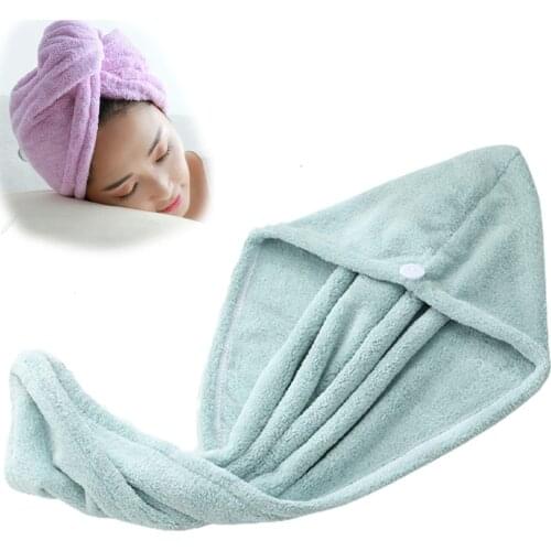 Thick Coral Fleece Dry Hair Cap Headband Female Super Absorbent Quick-Drying Hair Scarf Headbands Shower Cap Dry Hair Towel