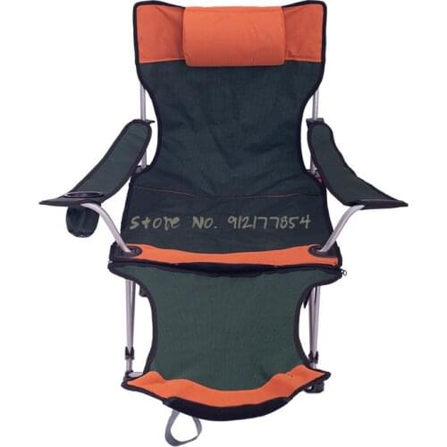 Outdoor Portable Folding Beach Chair Portable Back Fishing Reclining Chair Lunch Break Bed Camping Leisure Bench Self Driving To