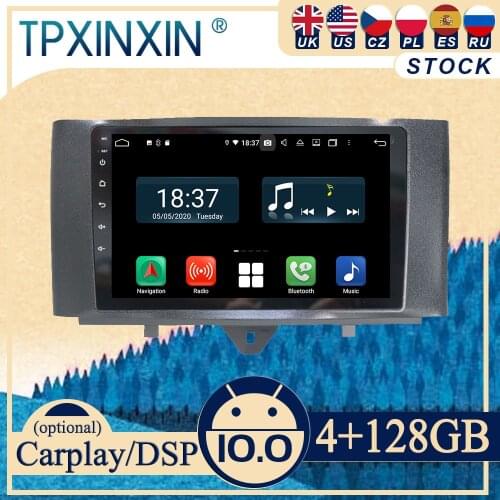 PX6 For Mercedes Benz Smart 2011-2015 Android 10 Carplay Radio Player Car GPS Navigation Head Unit Car Stereo WIFI DSP BT