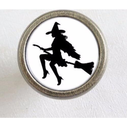 Witch Drawer Knobs Vintage Style Knobs / Copper Sliver Bronze Rustic Funiture / Door Cabinet Handles Hardware