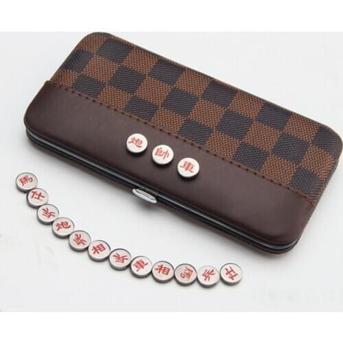 Stainless Steel Chessboard Outdoor Travel Magnet Chinese Chess Small Mini Strong Magnet Folding China Xiangqi Home Entertainment