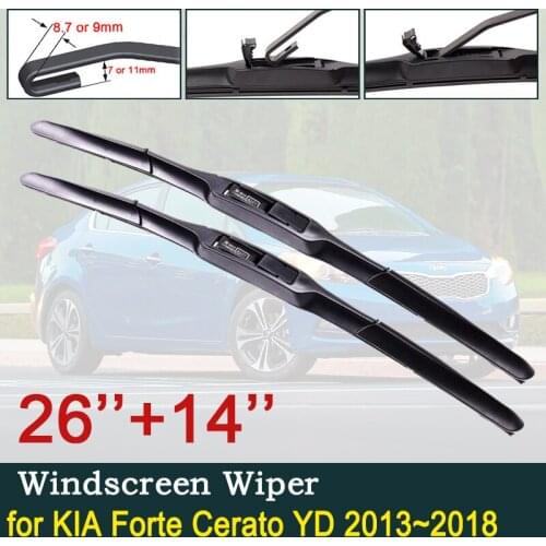 For KIA Forte Cerato YD 2013~2018 2014 K3 Front Windscreen Windshield Wipers Blades Car Accessories Car Wiper Blades Stickers