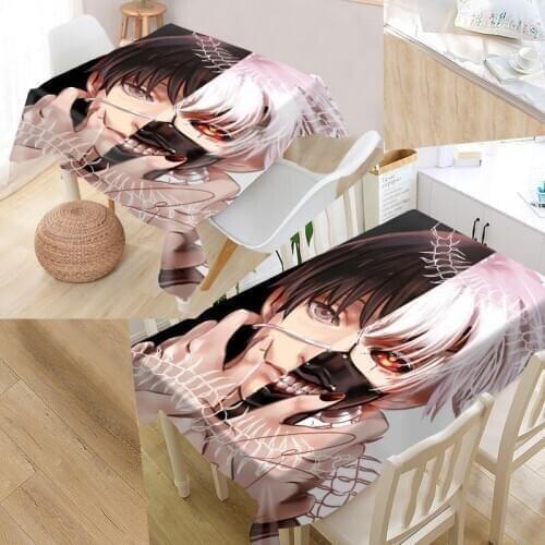 Custom tokyo ghoul Modern Dustproof Tablecloth High Quality Print Tablecloth Everything for Home and Kitchen