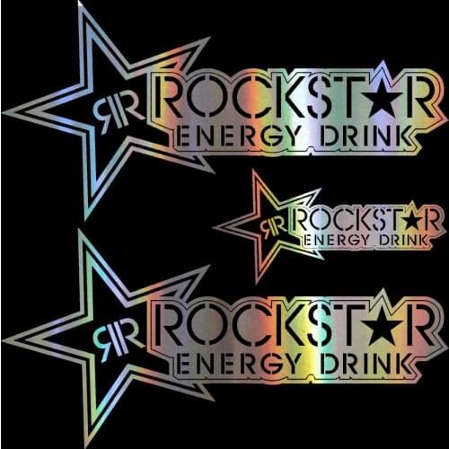 Compatible 3x for ROCKSTAR Vinyl Decal Stickers Sheet Sponsors Auto Tuning Quality