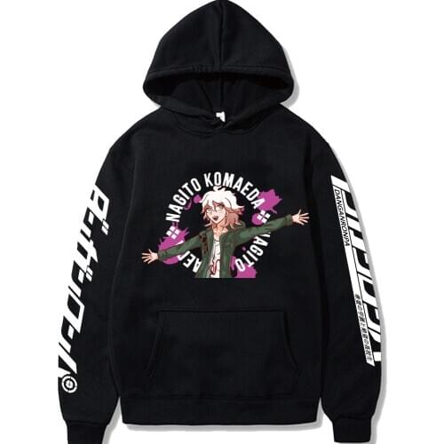 Nagito Komaeda Hoodie Sweatshirt Mens Hoodies Casual Pullovers Tops Men Clothes
