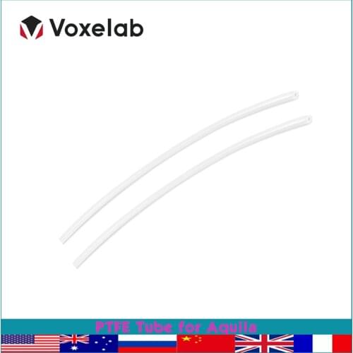Voxelab 2pcs PTFE Tube for Aquila 3D Printer Parts Feeding Tube Replacement Accessories