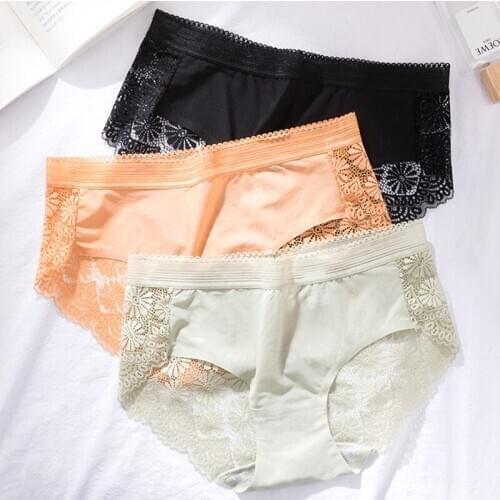 Wasteheart Women Fashion Green Skin Blue Cotton Bottom Lace Low Waist Panties Underwear Lingerie Sexy Women Briefs M L Hollow