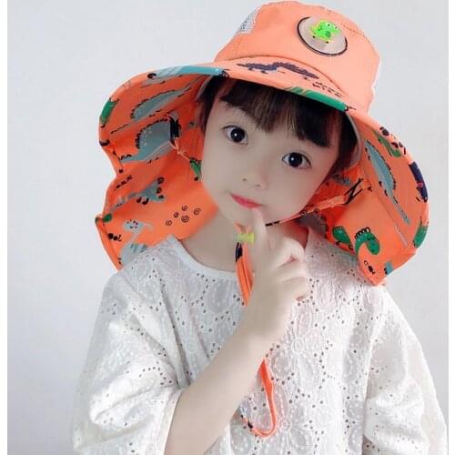 1 Pcs Baby Caps Light-up Dinosaur Large-brimmed Children Hat Summer Personality Boys And Girls UV Protection Sun Hat Baby Hat
