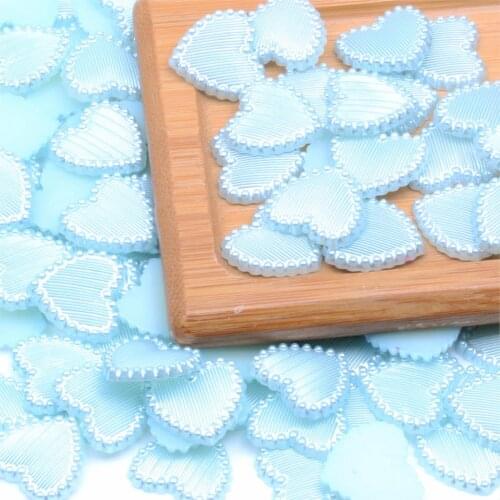 Heart Shape 1000pcs 14mm Flatback Half Pearls Rhinestone For Nail Art Cellphone DIY Jewelry Crafts Decorations
