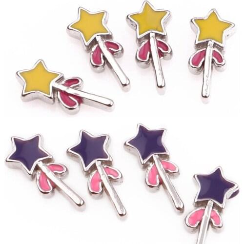 20Pcs/Lot Magic Wand Floating Charms Hand-made DIY for Glass Lockets