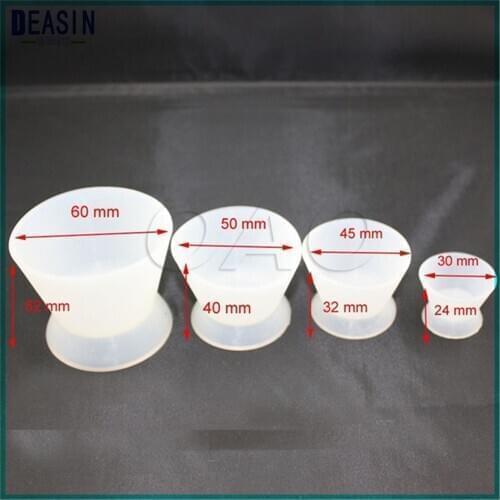 4 PCS/SET Dental Rubber Mixing Plaster Bowl Stirring Bowl On Plaster Model Work Dentist Stone Model Stirring (XL/L/M/S)
