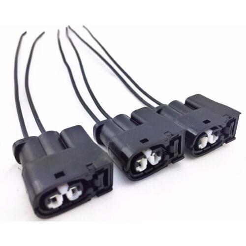 10pcs/lot 2 Pin/Way Ignition Coil Connector With Wire Pigtail Plugs For Toyota Supra 1JZ 2JZ SuperSpark SSCP-1JZ 90980-11246