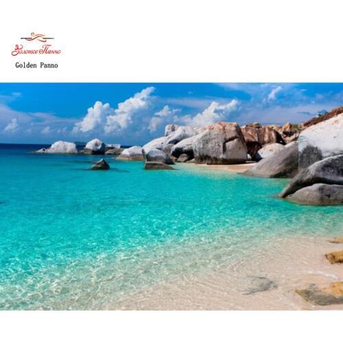 5D DIY Diamond Embroidery Azure sea water Full Display Diamond Painting Cross Stitch Picture Of Rhinestone Home Decor Gift