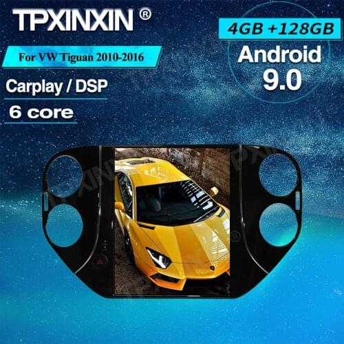Car GPS Navigation Android 9.0 128G Tesla Style Carplay For Volkswagen Tiguan 2010-2016 Multimedia Player Autoradio Audio Stereo