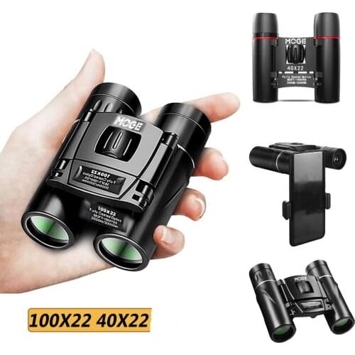 2020 Professional Binoculars 100X22 40x22 30000M Long Range Folding Mini HD Telescope Light Night Vision Outdoor Hunting Optics