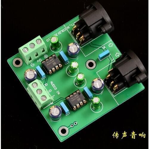 DRV134PA dual-channel single-ended to balanced finished board