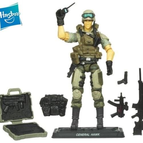 Hasbro G.I.JOE Anime Figure 3.75 Inches Movable 1:18 General Hawke Desktop Decorations Landscape Decoration Birthday Present