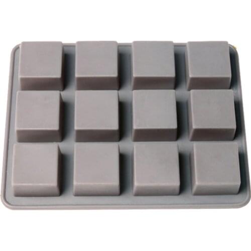 3*4 Uniform Square Silicone Mold Epoxy DIY Cake Baking Decoration Pudding Jelly Chocolate Mold 12 with Square Silicone Mold