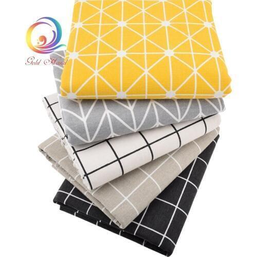 Printed Cotton Linen Fabric For Patchwork Quilting Sewing DIY Sofa Table Cloth Furniture Cover Tissue Curtain Bag Cushion Fabric