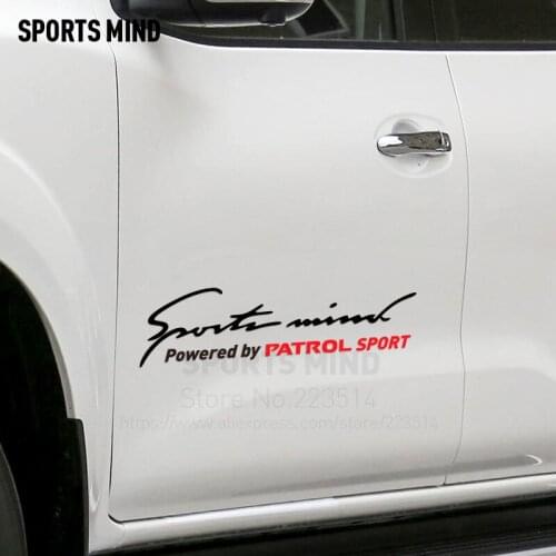 2 Pieces Customizable Sports Mind Automobiles Reflective Car Styling Car Sticker Decal For Nissan Patrol Y61 Nismo Accessories