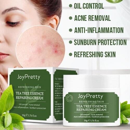 50g Tea Tree Acne Cream Repairing Mark Sooth Skin Skin Care Surgery Acne Burns Treatment Ointment for Girl