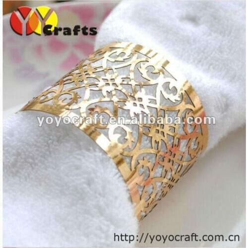 Best sale filigree laser cut napkin ring for wedding and party decoration