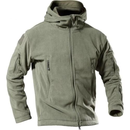 Soft Shell Fleece Jacket Men Outwear Thicken Plus Velvet Warm Military Tactical Jackets Mens Thermal Hunting Sport Hoodie Coats