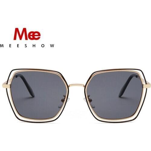 MEESHOW 2020 Fashion Luxury High Quality Men Women Ladies Retro Style Square Polarized Sunglasses INS Street Glasses
