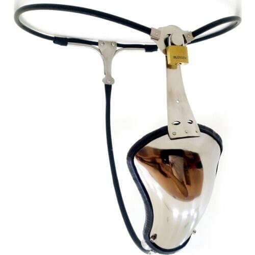 Amazing Price Stainless Steel Chastity Belt Male Panties Penis Sleeve Cock Ring Underwear Chastity Cage Devices Sex Toys For Men