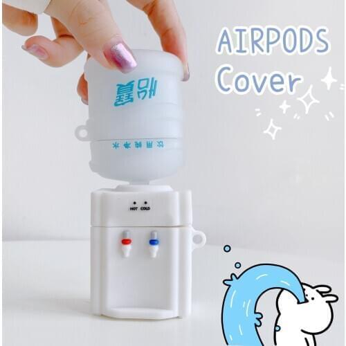 3D Water dispenser Cover for Airpods 1 2 3 Pro Earphone Box Case 3D Cartoon Soft Bluetooth Wireless Protect Case for Airpod