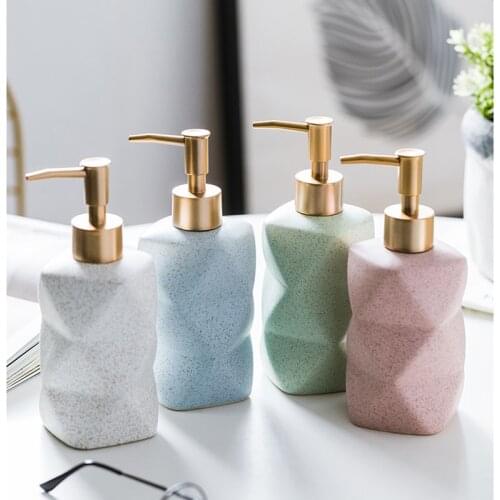 Ceramic Wash 6-Piece Set Lotion Bottle Toothbrush Rack Mouthwash Cup Soap Dish Tray Decoration Accessories Bathroom Supplies