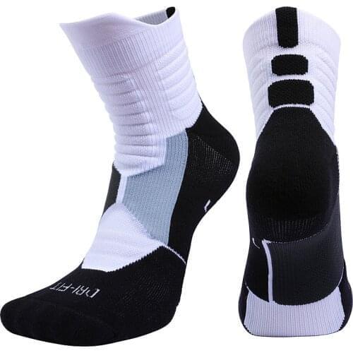 New Elite Basketball Socks Men Outdoor Running Socks Men Non-slip Basketball Socks Breathable Sweat Absorbing Cycling Socks