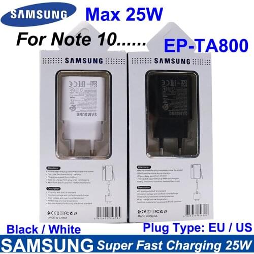 25W Original Samsung Galaxy Note 10 Super Fast Charging Adapter PD Charger 100CM USB-C To USB-C Cable For S20 Plus S20 S20 Ultra