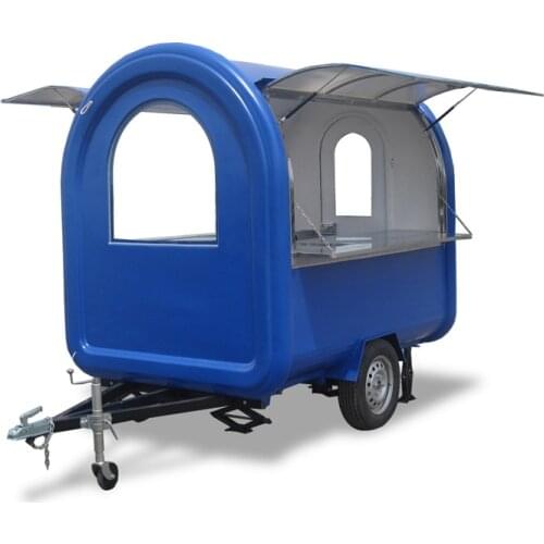 Popular burger popcorn vending trailer fast food ice cream cart with double opening and customization