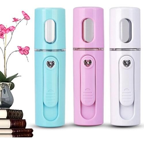 Portable Handy Facial Steamer Gentle and Deap Cleaning Face Steamer Spa Whitening Mist Sprayer Skin Moisture Bank Rechargeable