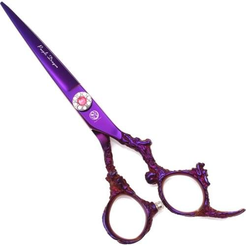 Scissors Hair Professional 5.5" 6.0" Japan Steel Purple Dragon Haircut Thinning Shears Hairdressing Hair Cutting Scissors 9005