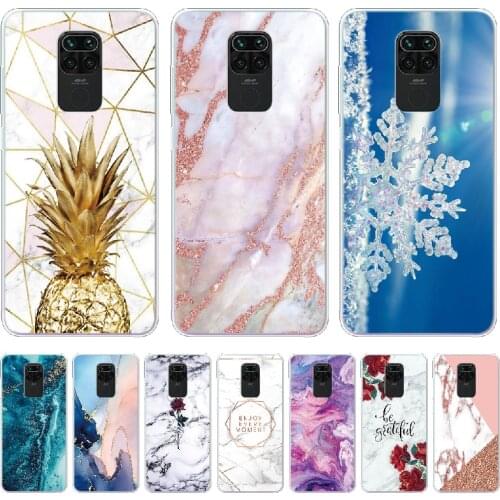 For Redmi Note 9 Case Soft TPU Marble Flower Silicone Cover Phone Cases For Xiaomi Redmi Note 9 Note9 Note 9 Pro Max 9Pro Coque