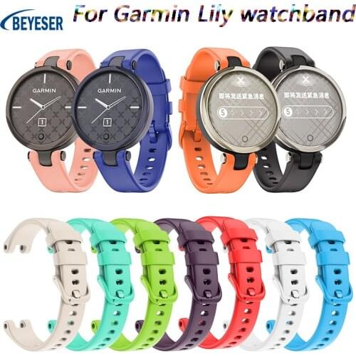Silicone Watch Band Wristwatch Strap Bracelet Belt With Installation Tool for Garmin Lily Smart Watch