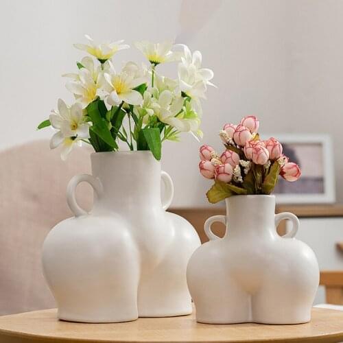 Nordic Characters Abstract Art Vase Desktop Accessories Ornament Artificial flower Sculpture Container Living Room Decor