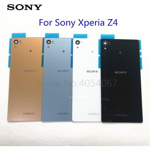 Glass Battery Door Housing Rear Cover for Sony Xperia Z4 Z3 Plus Z3+ E6553 E6533 Replacement Spare Parts Back Door Case Cover