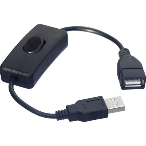 25cm USB 2.0 A Male to A Female Extension Extender Cable With Switch ON OFF Cable