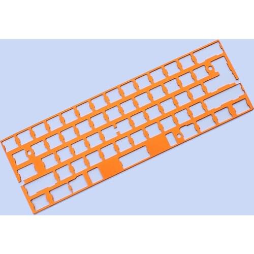 Universal GH60 Plate Aluminum Anodized for PCB Mounting and Stabilizers Support ISO ANSI for 60% Keyboard