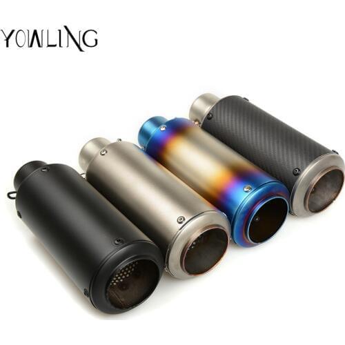 Universal for KAWASAKI racing carbon fiber exhaust pipe moto for ZX-6/10 RZ1000 1000cc z800 er6n Z900 Z1000 ZX6R/636 Z250