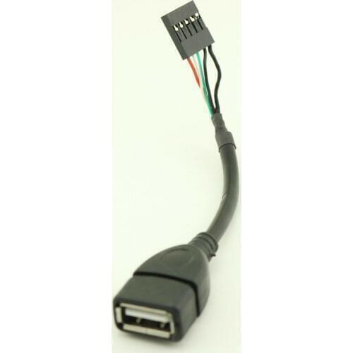 1pcs 10cm USB 2.0 A Female to Dupont 5 Pin Female Header Motherboard Adapter Cable