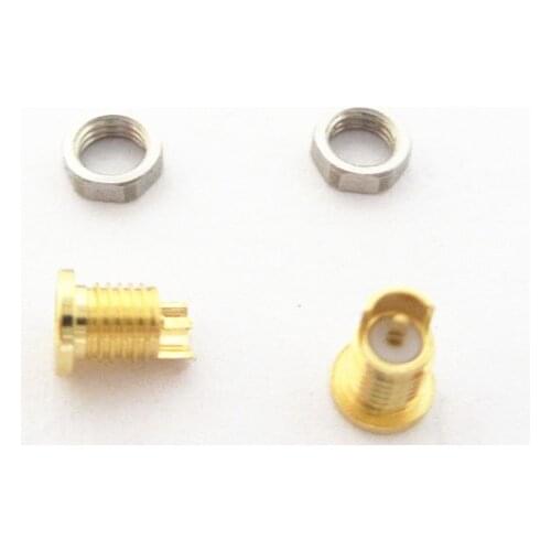 10 pair Universal pin socket Female seat Built-in thread nut Mmcx pure copper gold plated copper